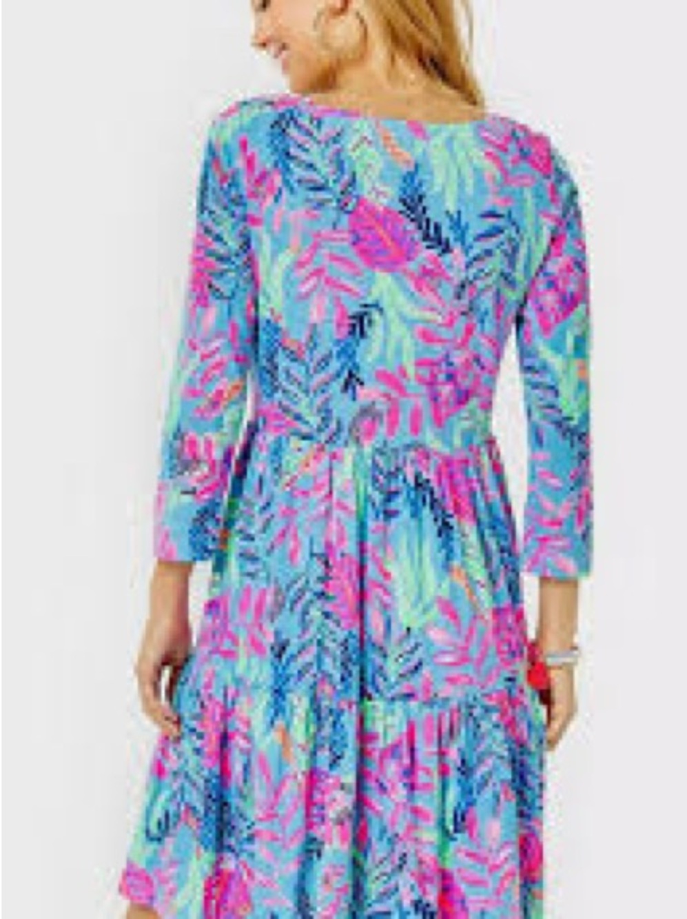 Lilly Pulitzer Geanna Swing Dress - Porto Blue You’ve Been Spotted XS NWT - Picture 3 of 8